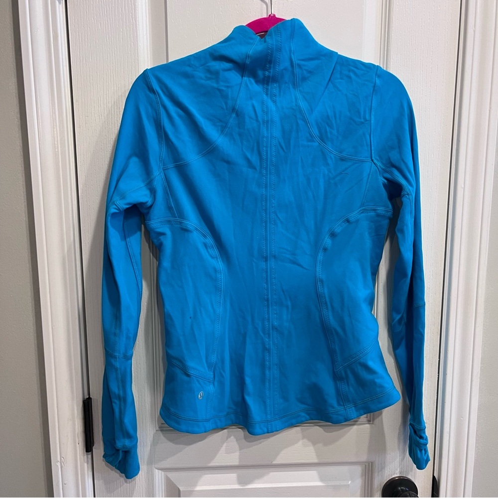Lululemon Forme Brushed Blue Pink Full Zip Up Jacket Size 8 - Picture 7 of 9